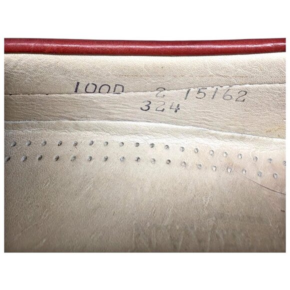 Vintage Cole Haan Red Leather Moc Toe Made in USA Loafers - Picture 4 of 11